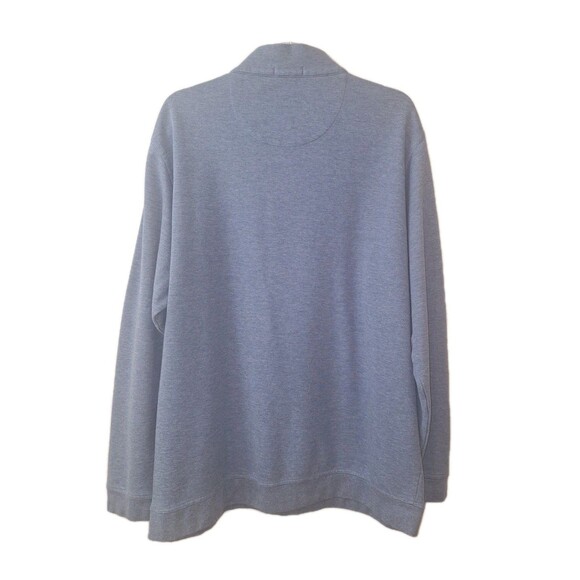 Peter Millar L/S Crown Comfort Interlock Mens 1/4 Zip Pullover Heather Blue XXL - Picture 3 of 10